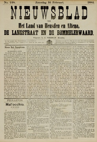 Nieuwsblad het land van Heusden en Altena de Langstraat en de Bommelerwaard 1884-02-16