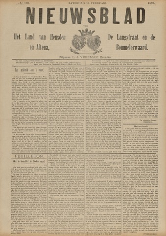 Nieuwsblad het land van Heusden en Altena de Langstraat en de Bommelerwaard 1889-02-16