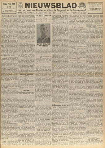 Nieuwsblad het land van Heusden en Altena de Langstraat en de Bommelerwaard 1944-07-07