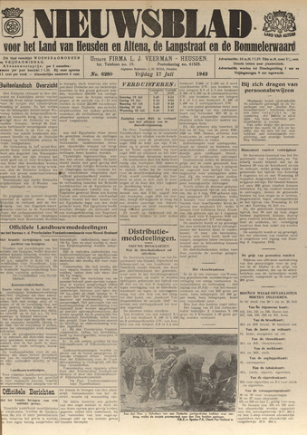 Nieuwsblad het land van Heusden en Altena de Langstraat en de Bommelerwaard 1942-07-17