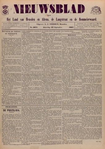 Nieuwsblad het land van Heusden en Altena de Langstraat en de Bommelerwaard 1907-09-28