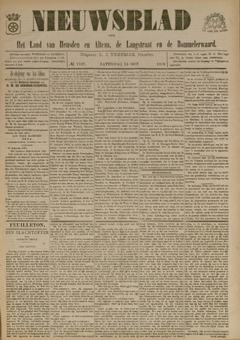 Nieuwsblad het land van Heusden en Altena de Langstraat en de Bommelerwaard 1898-10-15