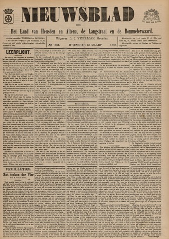 Nieuwsblad het land van Heusden en Altena de Langstraat en de Bommelerwaard 1898-03-30