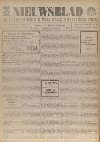 Nieuwsblad het land van Heusden en Altena de Langstraat en de Bommelerwaard 1918-12-21