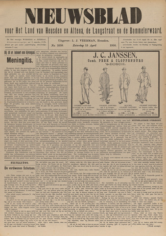 Nieuwsblad het land van Heusden en Altena de Langstraat en de Bommelerwaard 1916-04-15