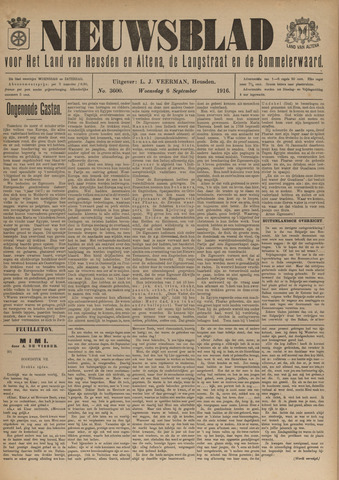 Nieuwsblad het land van Heusden en Altena de Langstraat en de Bommelerwaard 1916-09-06
