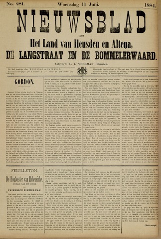 Nieuwsblad het land van Heusden en Altena de Langstraat en de Bommelerwaard 1884-06-11