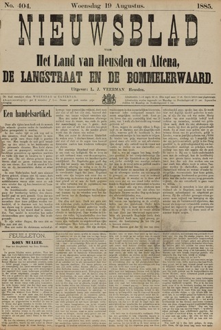 Nieuwsblad het land van Heusden en Altena de Langstraat en de Bommelerwaard 1885-08-19