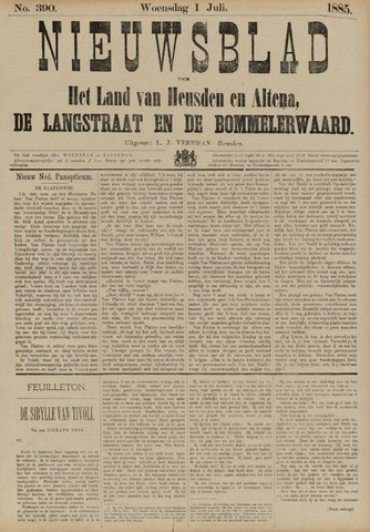 Nieuwsblad het land van Heusden en Altena de Langstraat en de Bommelerwaard 1885-07-01