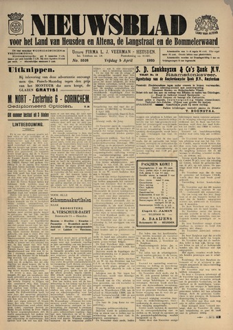Nieuwsblad het land van Heusden en Altena de Langstraat en de Bommelerwaard 1935-04-05