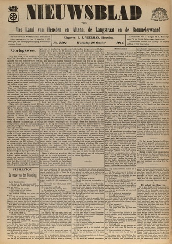Nieuwsblad het land van Heusden en Altena de Langstraat en de Bommelerwaard 1914-10-28