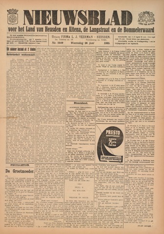 Nieuwsblad het land van Heusden en Altena de Langstraat en de Bommelerwaard 1935-06-26