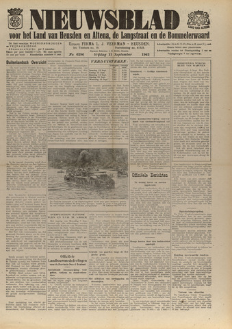 Nieuwsblad het land van Heusden en Altena de Langstraat en de Bommelerwaard 1942-09-11