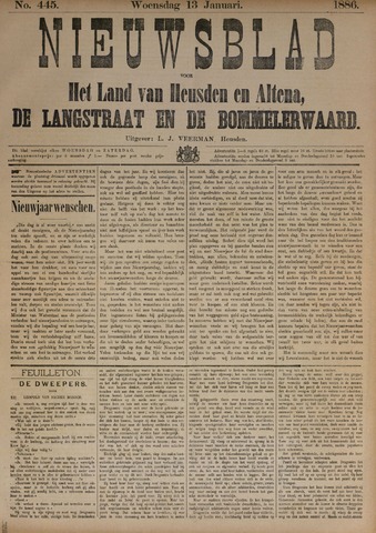 Nieuwsblad het land van Heusden en Altena de Langstraat en de Bommelerwaard 1886-01-13