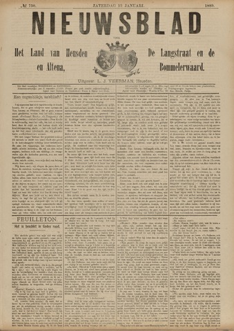 Nieuwsblad het land van Heusden en Altena de Langstraat en de Bommelerwaard 1889-01-12