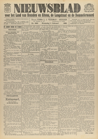 Nieuwsblad het land van Heusden en Altena de Langstraat en de Bommelerwaard 1933-02-01