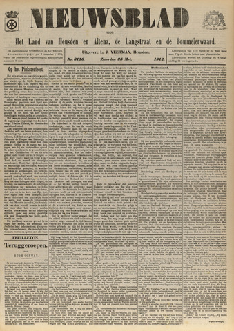 Nieuwsblad het land van Heusden en Altena de Langstraat en de Bommelerwaard 1912-05-25