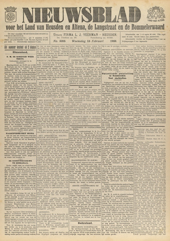 Nieuwsblad het land van Heusden en Altena de Langstraat en de Bommelerwaard 1933-02-15