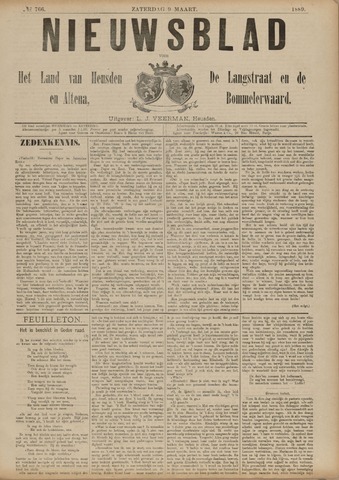 Nieuwsblad het land van Heusden en Altena de Langstraat en de Bommelerwaard 1889-03-09