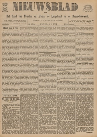 Nieuwsblad het land van Heusden en Altena de Langstraat en de Bommelerwaard 1898-06-15