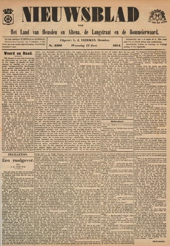 Nieuwsblad het land van Heusden en Altena de Langstraat en de Bommelerwaard 1914-06-17