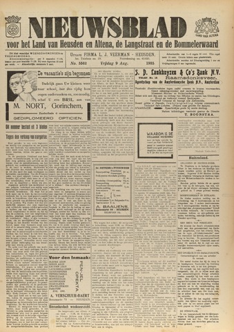 Nieuwsblad het land van Heusden en Altena de Langstraat en de Bommelerwaard 1935-08-09
