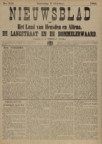 Nieuwsblad het land van Heusden en Altena de Langstraat en de Bommelerwaard 1886-10-09