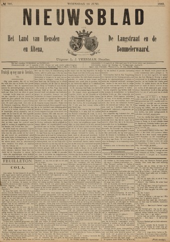 Nieuwsblad het land van Heusden en Altena de Langstraat en de Bommelerwaard 1889-06-26