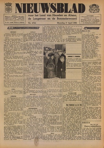 Nieuwsblad het land van Heusden en Altena de Langstraat en de Bommelerwaard 1950-04-17