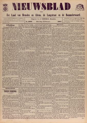 Nieuwsblad het land van Heusden en Altena de Langstraat en de Bommelerwaard 1907-02-02