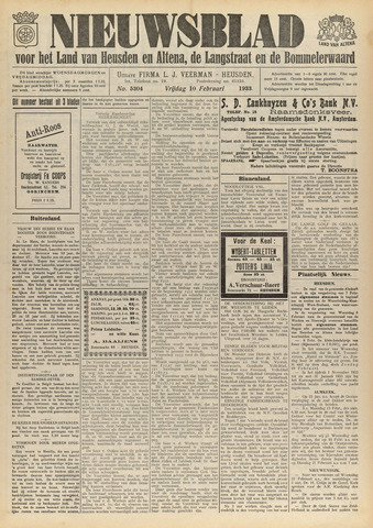 Nieuwsblad het land van Heusden en Altena de Langstraat en de Bommelerwaard 1933-02-10