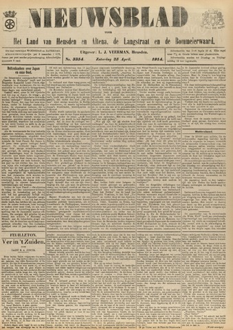 Nieuwsblad het land van Heusden en Altena de Langstraat en de Bommelerwaard 1914-04-25