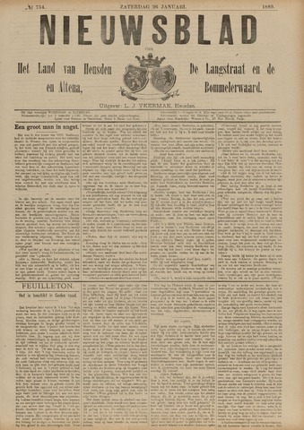 Nieuwsblad het land van Heusden en Altena de Langstraat en de Bommelerwaard 1889-01-26