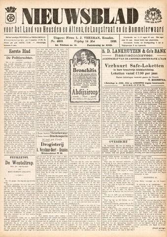 Nieuwsblad het land van Heusden en Altena de Langstraat en de Bommelerwaard 1926-05-14