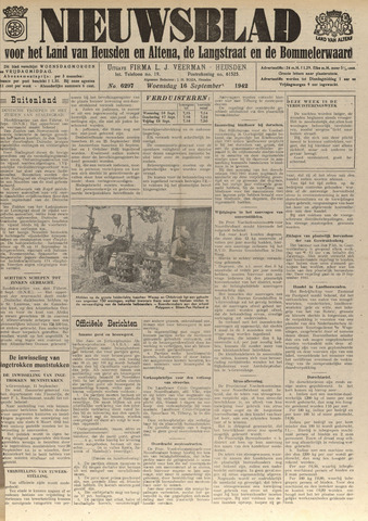 Nieuwsblad het land van Heusden en Altena de Langstraat en de Bommelerwaard 1942-09-16