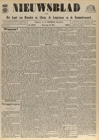 Nieuwsblad het land van Heusden en Altena de Langstraat en de Bommelerwaard 1912-05-11