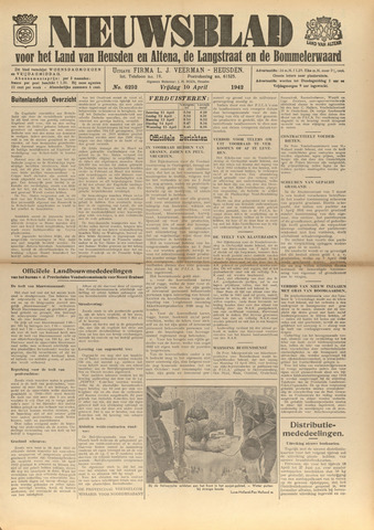 Nieuwsblad het land van Heusden en Altena de Langstraat en de Bommelerwaard 1942-04-10