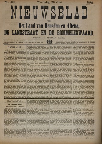 Nieuwsblad het land van Heusden en Altena de Langstraat en de Bommelerwaard 1886-06-23