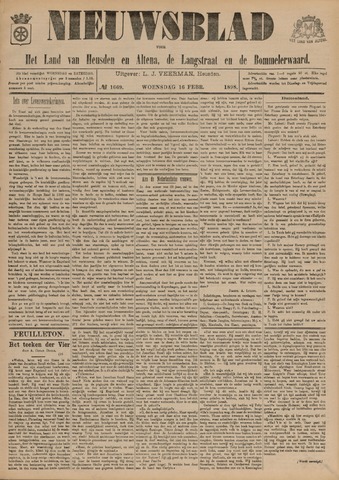 Nieuwsblad het land van Heusden en Altena de Langstraat en de Bommelerwaard 1898-02-16