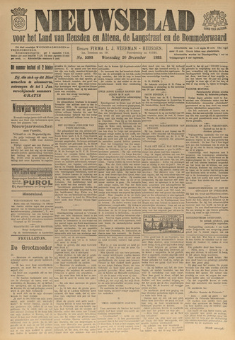 Nieuwsblad het land van Heusden en Altena de Langstraat en de Bommelerwaard 1933-12-20