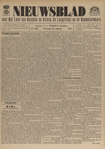 Nieuwsblad het land van Heusden en Altena de Langstraat en de Bommelerwaard 1916-08-23