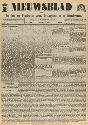 Nieuwsblad het land van Heusden en Altena de Langstraat en de Bommelerwaard 1914-06-13
