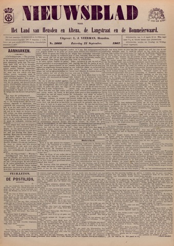 Nieuwsblad het land van Heusden en Altena de Langstraat en de Bommelerwaard 1907-09-21
