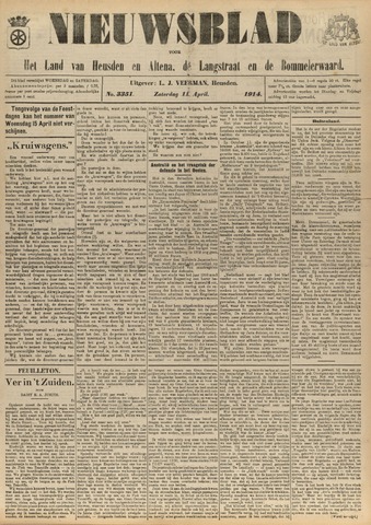 Nieuwsblad het land van Heusden en Altena de Langstraat en de Bommelerwaard 1914-04-11