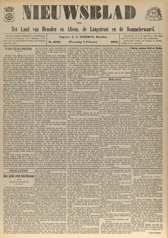 Nieuwsblad het land van Heusden en Altena de Langstraat en de Bommelerwaard 1912-02-07