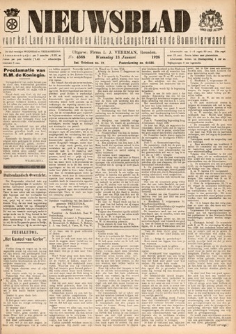 Nieuwsblad het land van Heusden en Altena de Langstraat en de Bommelerwaard 1926-01-13