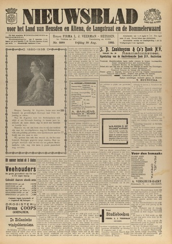 Nieuwsblad het land van Heusden en Altena de Langstraat en de Bommelerwaard 1935-08-30