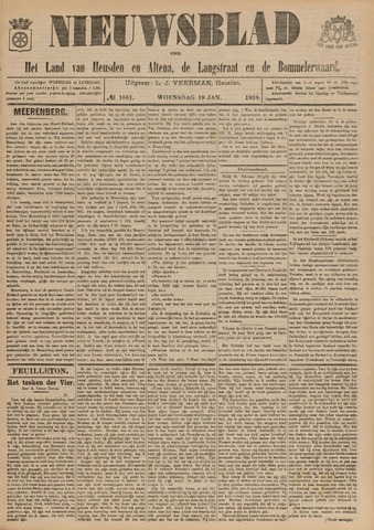 Nieuwsblad het land van Heusden en Altena de Langstraat en de Bommelerwaard 1898-01-19