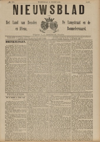 Nieuwsblad het land van Heusden en Altena de Langstraat en de Bommelerwaard 1889-02-06