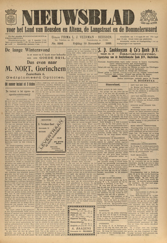 Nieuwsblad het land van Heusden en Altena de Langstraat en de Bommelerwaard 1933-11-10